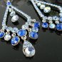 RHODIUM DANGLER ALLOY BRIDE EAR-DROP HANDMADE AB CRYSTAL RHINESTONE STUD BRIDAL EARRINGS G156RY