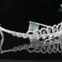 handmade bridal headpiece wedding accessories silver swarovski sparkle crystal tiara pj191