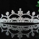handmade bridal headpiece wedding accessories silver swarovski sparkle crystal tiara pj199