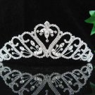 bridal woman headpiece wedding hair accessories silver swarovski crystal bridal tiara pj204
