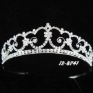 wedding tiara hair accessories silver crystal floral bridal tiara 8741S