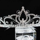 wedding hair accessories silver floral bridal tiara headpiece regal 8745S