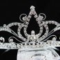 wedding hair accessories silver floral bridal tiara headpiece regal 8745S