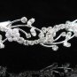 handmade regal wedding accessories metal silver sparkle bridal headband crystal tiara 3574