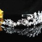 handmade regal wedding accessories metal silver sparkle bridal crystal alloy floral tiara CN1770