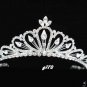 handmade regal wedding accessories metal silver sparkle huge bridal crystal tiara G173