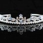 handmade regal wedding accessories metal silver blue rhinestone sparkle bridal crystal tiara 528b
