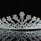 Bridal tiara wedding hair accessories silver rhinestone headband floral bridesmaid tiara 2581S