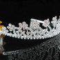 Bridal tiara wedding hair accessories silver rhinestone headband floral bridesmaid tiara 2581S