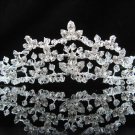 wedding hair accessories handmade swarovski silver rhinestone bridesmaid bridal crystal tiara 184