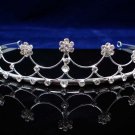 CRYSTAL handmade simple wedding accessories metal silver rhinestone sparkle bridal tiara 3652