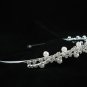 wedding accessories silver pearl rhinestone headband sparkle bridal bride bridesmaid tiara7041