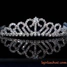 Bride bridesmaid tiara wedding silver sweetheart rhinestone band sparkle bridal tiara regal 7180