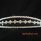 bride wedding hair accessories silver metal rhinestone band sparkle bridal tiara headband 1277