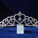 Sweetheart wedding tiara bride accessories silver rhinestone sparkle bridal bridesmaid headpiece 789