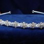 handmade wedding accessories silver metal rhinestone headband sparkle bridal tiara headpiece 1070