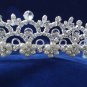 Bride bridesmaid crystal wedding hair accessories silver floral pearl rhinestone bridal tiara 3047