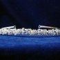 Bride bridesmaid crystal wedding hair accessories silver floral pearl rhinestone bridal tiara 631