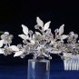 Bride wedding hair accessories,handmade rhinestone floral alloy bridal tiara 6571s