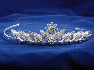 bride crystal wedding hair accessories silver rhinestone floral alloy bridal tiara 79B