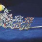 crystal wedding accessories rhodium floral rhinestone alloy floral bridal tiara 105