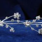 Floral wedding headband, silver hair accessories ,headband rhinestone bridal tiara 2017