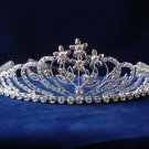 Bride hair accessories,wedding silver floral alloy headpiece rhinestone bridal tiara 5991