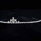 Sparkle crystal wedding accessories silver metal headband rhinestone bridal tiara 1396