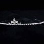 Sparkle crystal wedding accessories silver metal headband rhinestone bridal tiara 1396
