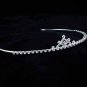 Sparkle crystal wedding accessories silver metal headband rhinestone bridal tiara 1396