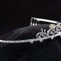 Floral Pageant Bridal Wedding Princess Rhinestone Bride Tiara Crown Headband 1330