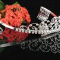Tiara Bridal Comb,Bride Crystal Filigree Hair Comb Tiara style, Wedding hair Comb 176s