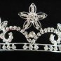 Crystal floral wedding accessories handmade silver headpiece rhinestone bridal tiara 665