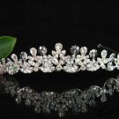 Tiara Bridal Comb, Pearl Crystal Floral Hair Comb Tiara style, Wedding hair Comb 1172