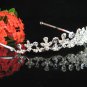 Tiara Bridal Comb, Pearl Crystal Floral Hair Comb Tiara style, Wedding hair Comb 1172