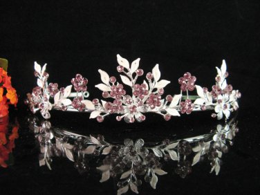 Bride tiara crystal alloy bridesmaid wedding accessories silver metal rhinestone headpiece 6571PU