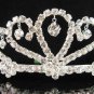 Bride tiara sparkle crystal wedding bridesmaid accessories silver metal rhinestone headpiece 8014