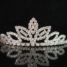 Bridal bride tiara sparkle crystal wedding accessories silver metal rhinestone headpiece 8241