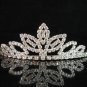 Bridal bride tiara sparkle crystal wedding accessories silver metal rhinestone headpiece 8241