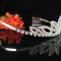 Bridal bride tiara sparkle crystal wedding accessories silver metal rhinestone headpiece 8241