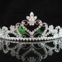 Bridesmaid tiara crystal bridal hair accessories handmade silver metal rhinestone headpiece 8740