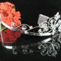 Bridesmaid tiara crystal bride hair accessories wedding silver metal rhinestone headpiece 9190