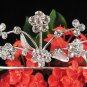 wedding tiara bridal hair accessories handmade silver rhinestone metal alloy floral regal  779