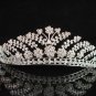wedding tiara bridal hair accessories handmade silver rhinestone metal alloy mini floral regal  783s