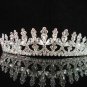 wedding tiara bridal hair accessories handmade silver metal swarovski crystal regal  788S0