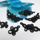 5 pair Handmade chinese frog fasten closure button garment accessories floral knob cf04 bk