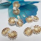 5 pair Handmade chinese frog fasten closure button garment accessories floral knob cf05ig