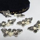 5 pair Handmade chinese frog fasten closure button garment accessories floral knob cf06ibk
