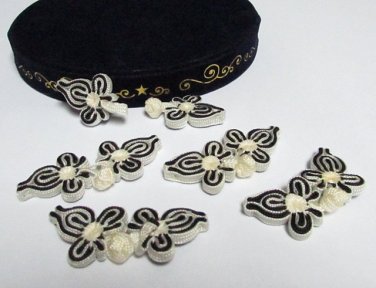 5 pair Handmade chinese frog fasten closure button garment accessories floral knob cf06ibk