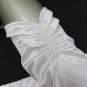 12.5" Length Wedding Satin Fingerless Gloves ,white Bridal Gloves Accent 126w